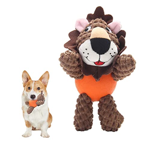 EETOYS Quietschendes Hundespielzeug aus Plüsch, langlebig, kleines Hundespielzeug mit geringer Füllung, Quietschspielzeug für Welpen, reduziert Langeweile mit Kauschutz von ONTWOPETS
