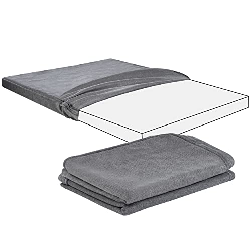 ONVAYA® Hundekissen Ersatzbezug | Hundebett Wechselbezug | hygienisch | Bezug auf 95 Grad waschbar | strapazierfähiges Material | Größe S | Grau von ONVAYA