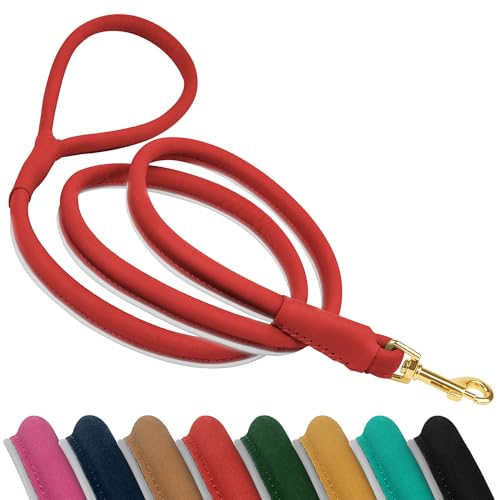 OOPSDOGGY Reflektierende Hundeleine aus gerolltem Leder, 1,8 m, weiche Trainingsleine für kleine, mittelgroße und große Hunde, Welpen, strapazierfähiges Seil, Welpenleine für Outdoor-Spaziergänge OOPSDOGGY Reflektierende Hundeleine aus gerolltem Leder, 1,8 m, weiche Trainingsleine für kleine, mittelgroße und große Hunde, Welpen, strapazierfähiges Seil, Welpenleine für Outdoor-Spaziergänge von OOPSDOGGY