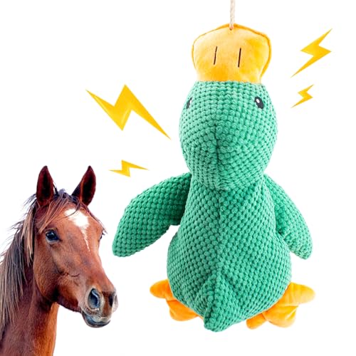 OOXYG Horse Toys Quietschende Plüschente, interaktives Quietschspielzeug für Pferde, Plüschente, Pferd, Spielspielzeug, Fußball, um sie zu beschäftigen von OOXYG