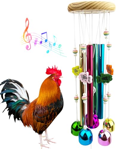 OOXYG Hühner-Kauspielzeug, Hühner-Windspiel-Spielzeug für Hühner, hängendes Huhn-Peck-Spielzeug mit bunten Glocken, Musik-Stall-Zubehör, Anreicherungsspielzeug für Hühner, Küken, Geflügel, Vögel OOXYG Hühner-Kauspielzeug, Hühner-Windspiel-Spielzeug für Hühner, hängendes Huhn-Peck-Spielzeug mit bunten Glocken, Musik-Stall-Zubehör, Anreicherungsspielzeug für Hühner, Küken, Geflügel, Vögel von OOXYG