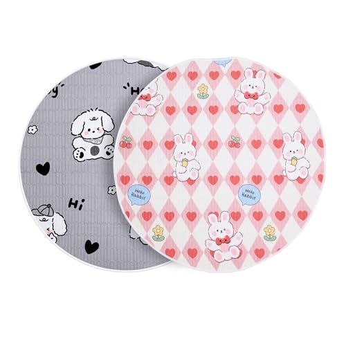 OPEYATOYS Wurfbox-Pads, Matten, wasserdicht, saugfähig, für Welpen, Training, Urinierunterlagen für Rassen, Hunde, Katzen, rund, 90 cm, 2 Stück OPEYATOYS Wurfbox-Pads, Matten, wasserdicht, saugfähig, für Welpen, Training, Urinierunterlagen für Rassen, Hunde, Katzen, rund, 90 cm, 2 Stück von OPEYATOYS