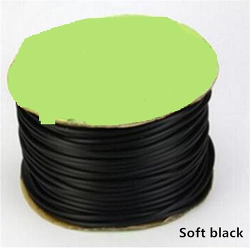 OPIGJUFD Aquarium Schlauch 2,0 Meter Hart/Weich Aquarium Airline Schläuche 4,0mm Kunststoff Flexible Airline Rohr Sauerstoff Schlauch Rohr TubeAir Pumpe Zubehör(Soft Black) von OPIGJUFD