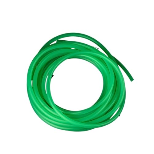 OPIGJUFD Aquarium Schlauch Länge 5,0 m, 4 x 6,0 mm, Aquarium-Luftpumpenschlauch, bunter Silikonschlauch, Aquarium-Sauerstoffpumpe, Flexibler Schlauch, transparenter Schlauch(Green) von OPIGJUFD