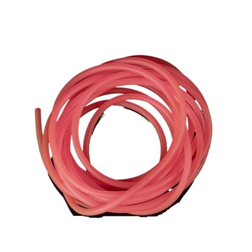 OPIGJUFD Aquarium Schlauch Länge 5,0 m, 4 x 6,0 mm, Aquarium-Luftpumpenschlauch, bunter Silikonschlauch, Aquarium-Sauerstoffpumpe, Flexibler Schlauch, transparenter Schlauch(Red) von OPIGJUFD