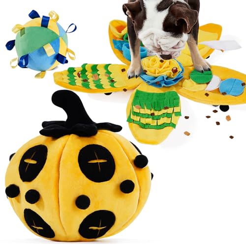 OPPKIE Multifunktionales Schnüffel-Kürbis-Ball Spielzeug für Hunde von OPPKIE