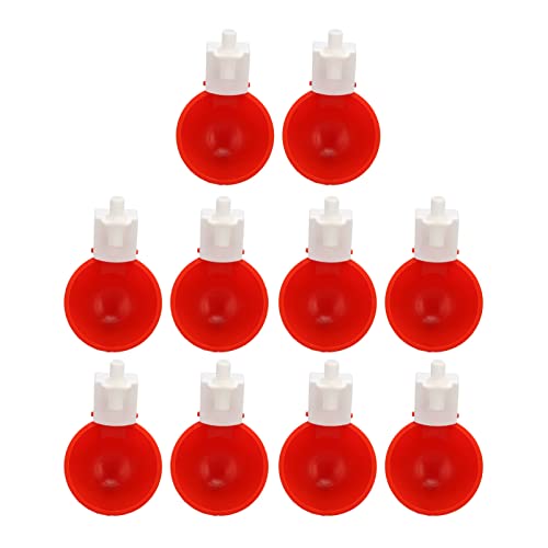 Hühnerwasserbecher, 10 Stück, Kleine Automatische Geflügeltränkebecher, Hühnertränke, Hühnerwasserspender, Hühnerwasserspender für Küken, Truthähne, Enten, Gänse, Wachteln von OPPWONG