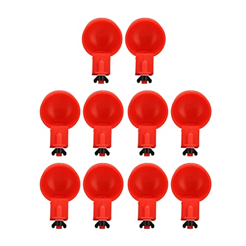Hühnerwasserer, 10pcs T -Shirt -Fitnes Geflügel Wasserer Hühnerwasserbecher Hühnerfutterautomatik Hühnerwasserbecher für Ente, Küken, Gänse, Truthahn, Hasen und Vogel von OPPWONG