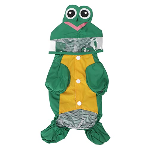 Hund Regenmantel, Hund Slicker Poncho Regenjacke Hunde Regenjacke Welpe Regenmantel Doppelschicht Hunde Regenmantel Atmungsfreie Welpen Regenbekleidung für Kleine Mittelgroßen (L) von OPPWONG