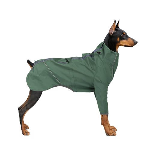 Hund Wintermantel, Hundemantel mit Reflektierenden Streifen wasserdichte Hundemanteile wasserdichte Hunde Regenmantel mit Loch Im Freien Kleine Mittlere Große Hunde (Mittel) von OPPWONG