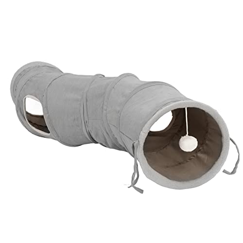 Katzentunnel, Faltbare Interaktive Spielzeuglabyrinth Cat House Rabbit Tunnel Hasentunnel für Kaninchen S -Form Cat Play Tube -Spielzeug mit Hängeball für Katzen, Welpen, Kitty, von OPPWONG