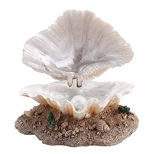 OPPWONG Aquarium-Dekorationen, Aquarium-Muschel-Ornamente, Betta-Aquarium-Dekoration, Kleine Aquarium-Dekoration, Perlen-Jakobsmuschel-Landschaft für die Belüftung von Aquarien, OPPWONG Aquarium-Dekorationen, Aquarium-Muschel-Ornamente, Betta-Aquarium-Dekoration, Kleine Aquarium-Dekoration, Perlen-Jakobsmuschel-Landschaft für die Belüftung von Aquarien, von OPPWONG