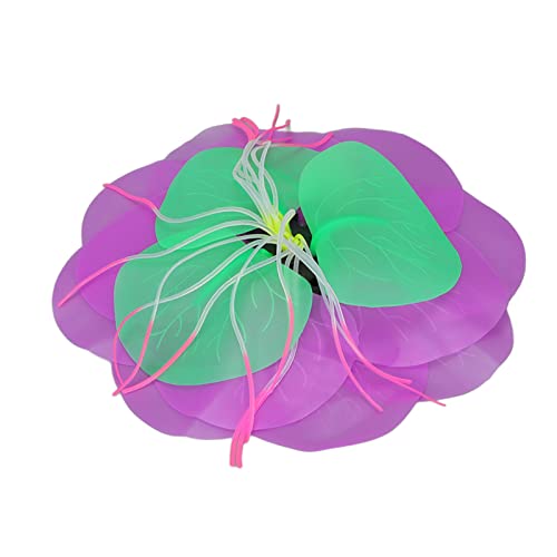 OPPWONG Aquarium Silikon, Glühaquariumdekorationen Schwimmende Aquariumpflanzen Aquariumdekor Künstliche Ornamentspflanzen für Kleine und Große Fischschalen -Dekor -Accessoires (Purple) von OPPWONG