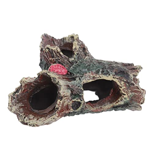 OPPWONG Aquariumbaum, Aquarium Landschaft Baumstumpf Garnelenhöhle Betta Versteck Künstliche Harzbaumloch Ornament Hohlkoffer Höhle Betta Höhle Steine ​​für Cichlid Versteck (GM0687) von OPPWONG