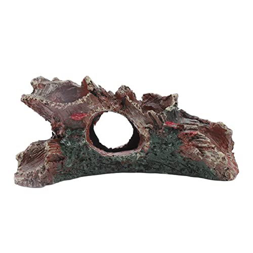 OPPWONG Aquariumbaum, Aquarium Landschaft Baumstumpf Garnelenhöhle Betta Versteck Künstliche Harzbaumloch Ornament Hohlkoffer Höhle Betta Höhle Steine ​​für Cichlid Versteck (GM0688) von OPPWONG