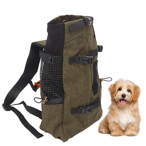 OPPWONG Cat -Rucksackträger, Mesh Kleiner Katzenträger - für Mittlere Kleine Hundepapler Kätzchen Hasen Hunde Welpe Airline Zugelassene Haustierträger für Reisewanderung (L) von OPPWONG