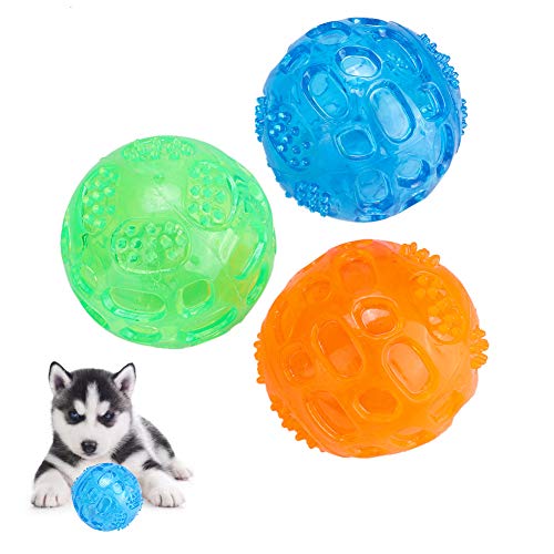 OPPWONG Hundebälle, 3 Stück, Welpenspielzeug für das Zahntraining, Quietschbälle für Hunde, Welpenspielzeug, Kauspielzeug für Kleine Hunde mit Spike, Übungsspiel, IQ-Trainingsball für OPPWONG Hundebälle, 3 Stück, Welpenspielzeug für das Zahntraining, Quietschbälle für Hunde, Welpenspielzeug, Kauspielzeug für Kleine Hunde mit Spike, Übungsspiel, IQ-Trainingsball für von OPPWONG