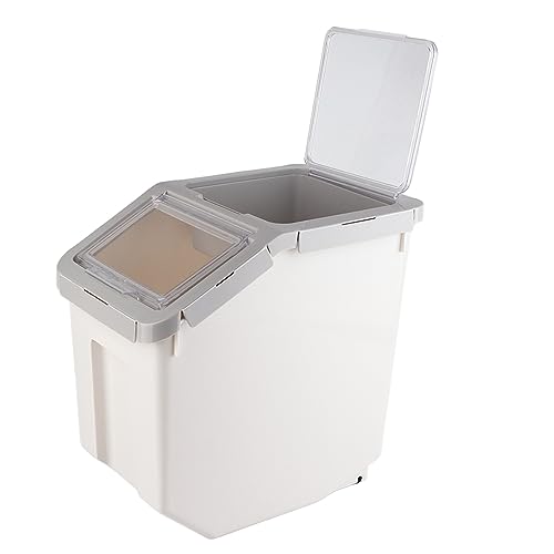 OPPWONG Hundefutter Lagerbehälter, Hundefutterversiegelte Futterkasten Katzenfutterbehälter Haustier Futter Lagerung mit Messbecher für Hundekatze Vogel und Andere (Großer 15x10x10cm/ von OPPWONG