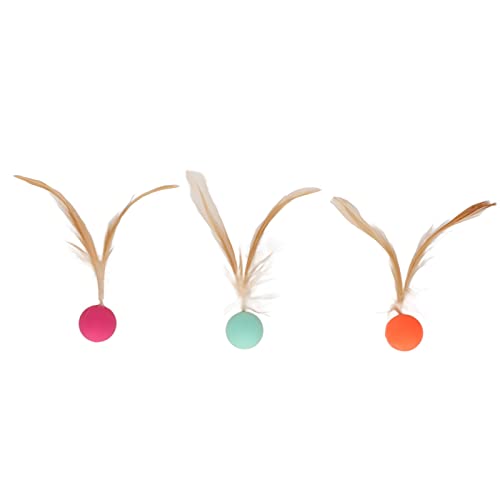 OPPWONG Katze Teaser Ball, 3 Stück Katze Hüpfball Katzen Spielzeug Feder Katzen Spielzeug Bälle Interaktive Weiche Flexible Katzen Bälle für Kätzchen Katzen Kleine Hunde Welpen Hunde OPPWONG Katze Teaser Ball, 3 Stück Katze Hüpfball Katzen Spielzeug Feder Katzen Spielzeug Bälle Interaktive Weiche Flexible Katzen Bälle für Kätzchen Katzen Kleine Hunde Welpen Hunde von OPPWONG