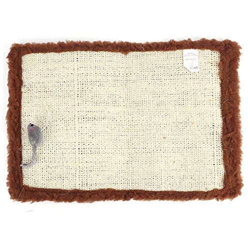 OPPWONG Katzenkratzmatte, Horizontaler Katzenboden Kratzpolster Teppich Katzenkratzer Sisal Cat Scratch Cat Cat Pad Kratzer Spielzeug für Innenkatzen Mahlen Klauen Nägel, (Brown) von OPPWONG