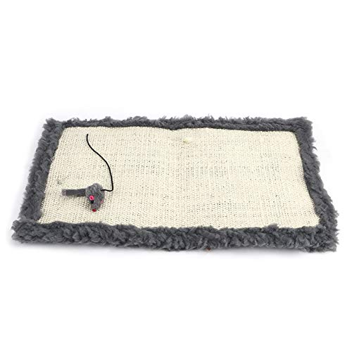 OPPWONG Katzenkratzmatte, Horizontaler Katzenboden Kratzpolster Teppich Katzenkratzer Sisal Cat Scratch Cat Cat Pad Kratzer Spielzeug für Innenkatzen Mahlen Klauen Nägel, (Gray) von OPPWONG