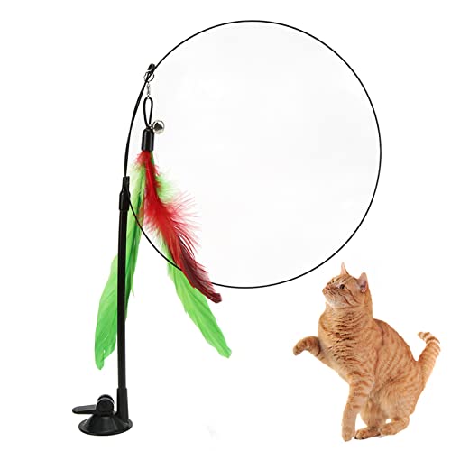 OPPWONG Katzenspielzeug mit Saugnapf für Hauskatzen, Hand-Teaser-Zauberstab-Spielzeug, Interaktives Katzenspielzeug, Katzenfederspielzeug, Hängende Tür, Kätzchenspielzeug für Katzen, OPPWONG Katzenspielzeug mit Saugnapf für Hauskatzen, Hand-Teaser-Zauberstab-Spielzeug, Interaktives Katzenspielzeug, Katzenfederspielzeug, Hängende Tür, Kätzchenspielzeug für Katzen, von OPPWONG