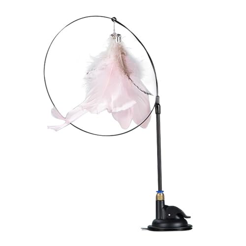 OPPWONG Katzenspielzeug mit Saugnapf für Hauskatzen, Selbstunterhaltung, Entspannender Katzen-Teaser-Stick, Interaktives Katzenspielzeug, Katzenfederspielzeug, Hängende Schnur, (Rosa OPPWONG Katzenspielzeug mit Saugnapf für Hauskatzen, Selbstunterhaltung, Entspannender Katzen-Teaser-Stick, Interaktives Katzenspielzeug, Katzenfederspielzeug, Hängende Schnur, (Rosa von OPPWONG