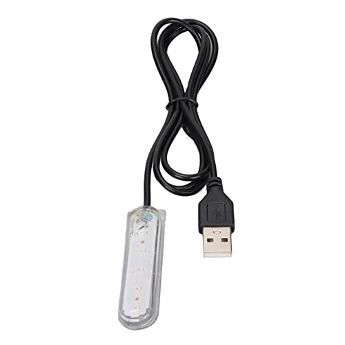 OPPWONG Kleines Aquariumlicht, Aquarium-Mini-Mini-Dekoration, LED-Lampe, Aquarium-Licht, Fischlampe, LED-Aquarium-Licht mit USB-Stecker für Aquarium-Landschaftsbau, LED-Leuchten, 2,5 X von OPPWONG