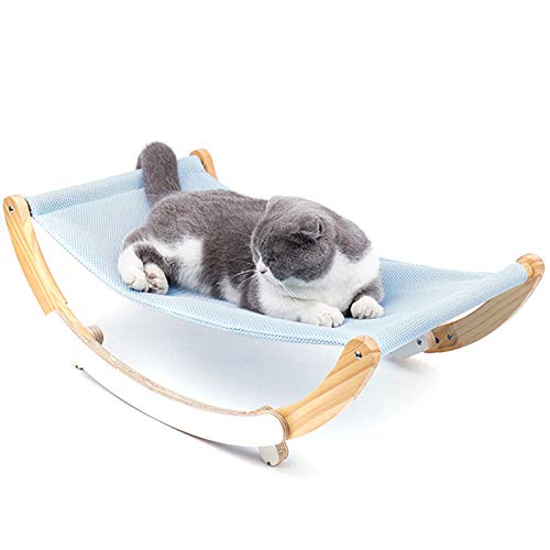 OPPWONG Kleines Katzenbett, Katzenhängematte aus Holz für Katzencouch Im Freien, Katzenhängematte, Schlafschaukelbett, Erhöhte Haustiermöbel für Kätzchen, Welpen, Kaninchen, Hasen und OPPWONG Kleines Katzenbett, Katzenhängematte aus Holz für Katzencouch Im Freien, Katzenhängematte, Schlafschaukelbett, Erhöhte Haustiermöbel für Kätzchen, Welpen, Kaninchen, Hasen und von OPPWONG