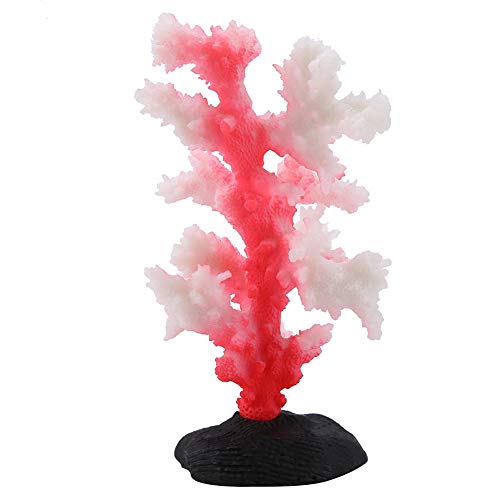 OPPWONG Künstliche Korallen, Aquarium-Dekorationen, Pflanzen, Silikon-Simulationspflanze, Korallen-Dekor, Betta-Aquarium-Zubehör, Künstliche Leuchtende Koralle, Anemonen-Ornament für (Rot) von OPPWONG
