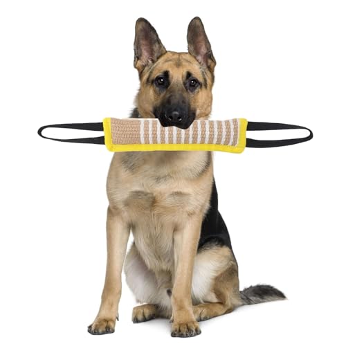 OPPWONG Tauziehen-Hundespielzeug, Hunde, Jute, Bissfestes Kissen, Hunde-Schlepperspielzeug, Leine, Hundespielzeug, Langlebiges Trainingsgerät für Welpen Bis Große (Reflektierender Griff, OPPWONG Tauziehen-Hundespielzeug, Hunde, Jute, Bissfestes Kissen, Hunde-Schlepperspielzeug, Leine, Hundespielzeug, Langlebiges Trainingsgerät für Welpen Bis Große (Reflektierender Griff, von OPPWONG