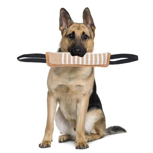 OPPWONG Tauziehen-Hundespielzeug, Hunde, Jute, Bissfestes Kissen, Hunde-Schlepperspielzeug, Leine, Hundespielzeug, Langlebiges Trainingsgerät für Welpen Bis Große (Reflektierender Griff OPPWONG Tauziehen-Hundespielzeug, Hunde, Jute, Bissfestes Kissen, Hunde-Schlepperspielzeug, Leine, Hundespielzeug, Langlebiges Trainingsgerät für Welpen Bis Große (Reflektierender Griff von OPPWONG