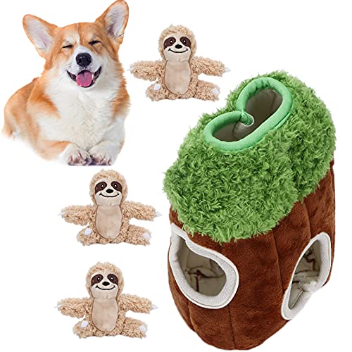 OPPWONG Versteckspiel-Hundespielzeug, Plüsch-Faultier Im Kofferraum, Hundespielzeug, Interaktives Hundespielzeug, Hundespielzeug, Interaktives Höhlen-Hundespielzeug mit Quietscher für OPPWONG Versteckspiel-Hundespielzeug, Plüsch-Faultier Im Kofferraum, Hundespielzeug, Interaktives Hundespielzeug, Hundespielzeug, Interaktives Höhlen-Hundespielzeug mit Quietscher für von OPPWONG