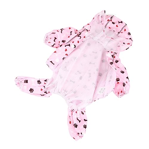 Welpen Regenmantel für Kleine Hunde, Reflektierende Welpe Regenmanteljacke Hund Regenmantel Hunde Regenjacke Atmungsaktives Süßes Muster Hundehund Regenmantel für Große Mittel (M) von OPPWONG