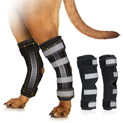 OPSELU Hunde-Beinbandage für das Hinterbein, Hunde-Sprunggelenkbandage für Hinterbeine mit doppelten Metallstreifen, Gelenkverzug, starke Unterstützung, Hilfe bei Hinterbeinverletzungen OPSELU Hunde-Beinbandage für das Hinterbein, Hunde-Sprunggelenkbandage für Hinterbeine mit doppelten Metallstreifen, Gelenkverzug, starke Unterstützung, Hilfe bei Hinterbeinverletzungen von OPSELU
