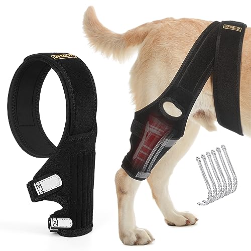 OPSELU Hunde-Kniebandage zur Unterstützung bei Kreuzbandverletzungen, Gelenkschmerzen und Muskelwunden, bessere Erholung mit Hunde-ACL-Kniebandage, verstellbare Hinterbein-Bandagen für Hunde, Haustier-Kniebandage (L) OPSELU Hunde-Kniebandage zur Unterstützung bei Kreuzbandverletzungen, Gelenkschmerzen und Muskelwunden, bessere Erholung mit Hunde-ACL-Kniebandage, verstellbare Hinterbein-Bandagen für Hunde, Haustier-Kniebandage (L) von OPSELU