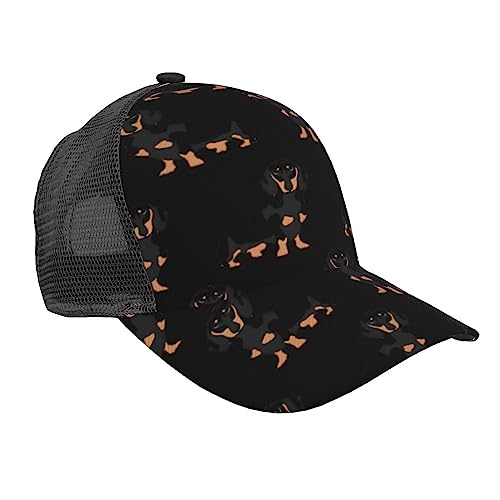 OPSREY Baseballkappe, Motiv: Dackel, Weiner für Haustiere, bedruckt, verstellbar, Netzstoff, gebogene Krempe OPSREY Baseballkappe, Motiv: Dackel, Weiner für Haustiere, bedruckt, verstellbar, Netzstoff, gebogene Krempe von OPSREY