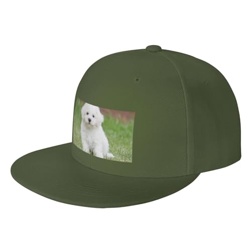 OPSREY Baseballkappe mit Bichon Frisé-Motiv, bedruckt, verstellbar, neutrale Sportmütze von OPSREY