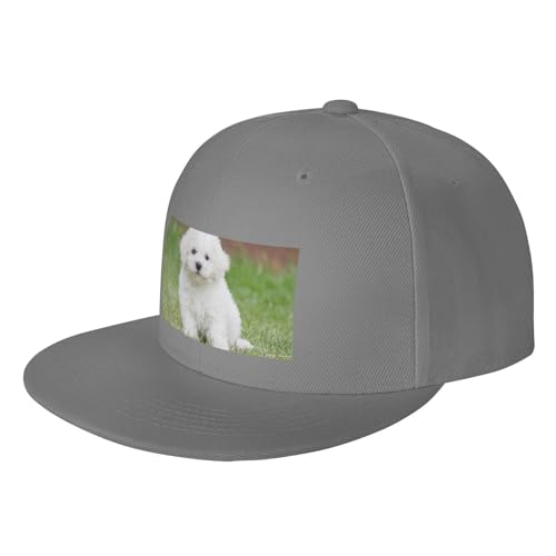 OPSREY Baseballkappe mit Bichon Frisé-Motiv, bedruckt, verstellbar, neutrale Sportmütze von OPSREY