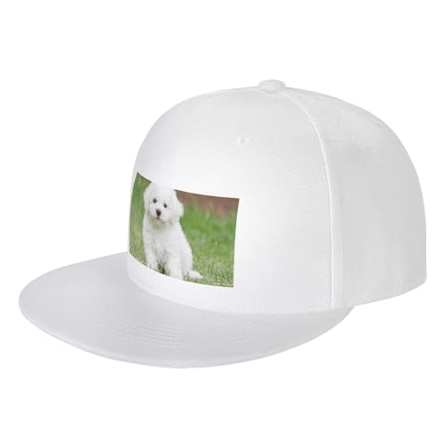 OPSREY Baseballkappe mit Bichon Frisé-Motiv, bedruckt, verstellbar, neutrale Sportmütze von OPSREY