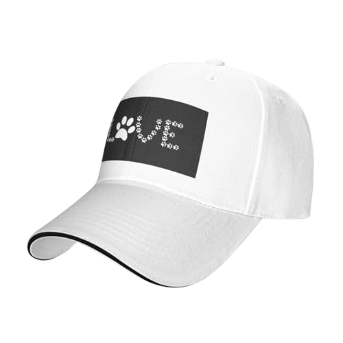 OPSREY Baseballkappe mit Hundepfoten-Motiv, verstellbar, Netzstoff, neutrale Sportmütze OPSREY Baseballkappe mit Hundepfoten-Motiv, verstellbar, Netzstoff, neutrale Sportmütze von OPSREY