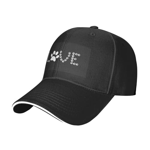 OPSREY Baseballkappe mit Hundepfoten-Motiv, verstellbar, Netzstoff, neutrale Sportmütze OPSREY Baseballkappe mit Hundepfoten-Motiv, verstellbar, Netzstoff, neutrale Sportmütze von OPSREY
