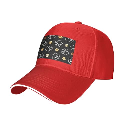 OPSREY Baseballkappe mit Hundepfotenabdrücken, verstellbar, Netzstoff, neutrale Sportmütze OPSREY Baseballkappe mit Hundepfotenabdrücken, verstellbar, Netzstoff, neutrale Sportmütze von OPSREY