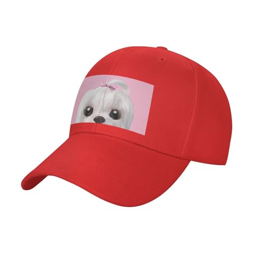 OPSREY Baseballkappe mit schönem Malteser-Motiv, bedruckt, verstellbar, Netzstoff, neutrale Sportkappe OPSREY Baseballkappe mit schönem Malteser-Motiv, bedruckt, verstellbar, Netzstoff, neutrale Sportkappe von OPSREY