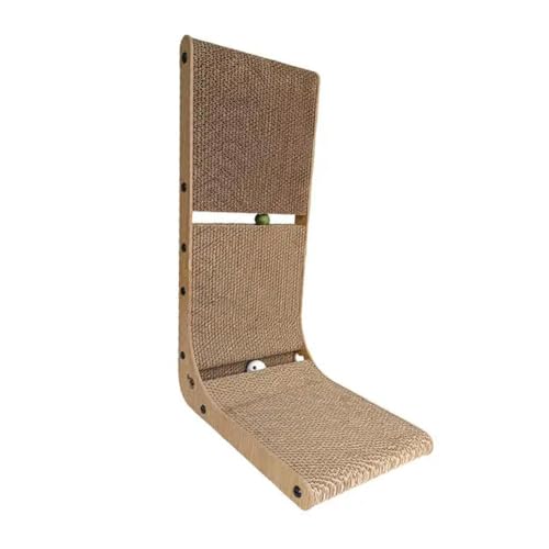 Katzenkratzer L, Katzenlounge, robust, recycelbar, mit Spielzeug, Kugelbahn, Bett, Karton, 60 x 39 cm von OPica