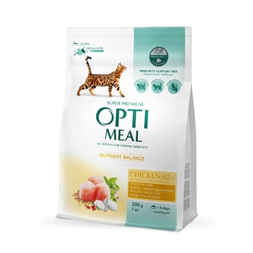 OPTIMEAL™. Complete Dry pet Food for Adult Cats - Chicken 0,2 kg von OPtimeal