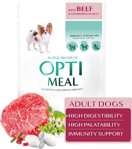 OPTIMEAL™. Grain Free сomplete сanned pet Food for Adult Dogs of Miniature and small Breeds, with Veal and Chicken Fillet in Sauce 0,085 kg von OPtimeal