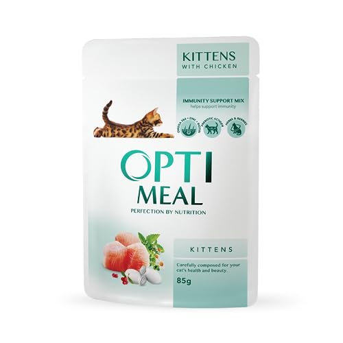 OPTIMEAL ™. Сomplete сanned pet Food for Kittens with Chicken, Box (12x0,085 kg) von OPtimeal