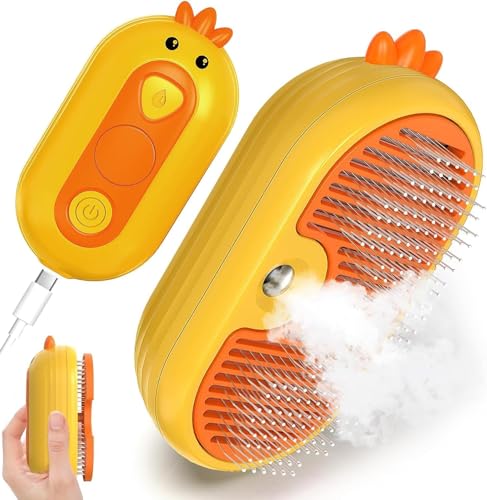 OQIMAX 3-In-1 KatzenbüRste mit Dampf, Katzen Dampfbürste mit Spray für Langes/Kurzes Haar, Steamy Brush Katze Dampfbürste für Katzen Hunde zur Haarentfernung, Selbstreinigender Hundebürste mit Dampf OQIMAX 3-In-1 KatzenbüRste mit Dampf, Katzen Dampfbürste mit Spray für Langes/Kurzes Haar, Steamy Brush Katze Dampfbürste für Katzen Hunde zur Haarentfernung, Selbstreinigender Hundebürste mit Dampf von OQIMAX