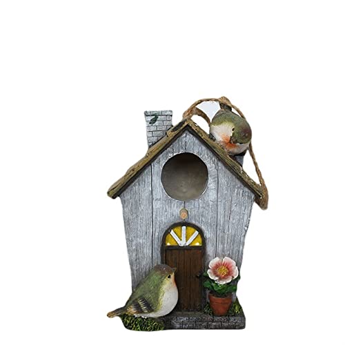 Hängendes Vogelhaus for den Garten, Kunstharz, Landhaus-Vogelhaus, Dekoration for drinnen und draußen, Dekoration for Garten, Terrasse, dekorativ for Vögel, Zaunkönige und Meisen Hängendes Vogelhaus for den Garten, Kunstharz, Landhaus-Vogelhaus, Dekoration for drinnen und draußen, Dekoration for Garten, Terrasse, dekorativ for Vögel, Zaunkönige und Meisen von ORAMAI